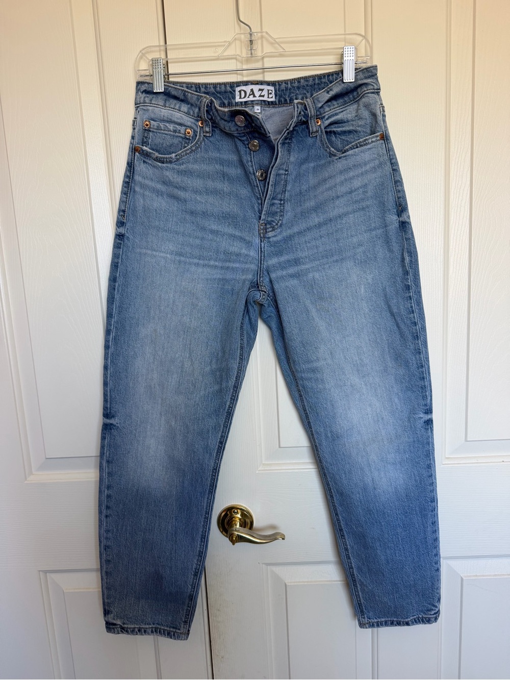 DAZE Women's Light Blue Boyfriend Jeans